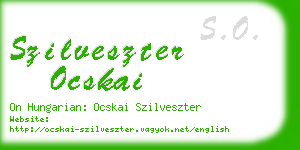 szilveszter ocskai business card